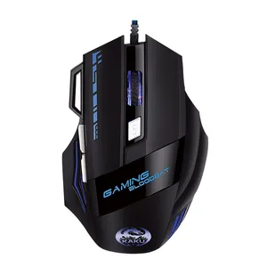 KAKU Gaming mouse 2400 High DPI 7 Keys Wired Game Gamer RGB Colorful Led Sensitive Mechanical Mouse for computer