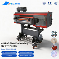 Impresora UV DTF de Cuatro Cabezales WU 604L, Máquina de Impresión de Etiquetas con Efecto de Bordado 3D y Adhesivos Epoxi, con Cabezal de Impresión Epson I3200 U1