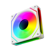 Kipas CPU 120mm ARGB Kipas Pendingin Casing 4pin PWM Komputer Senyap dengan Bantalan S-FDB Termasuk hingga 600-1800 RPM Kipas Pendingin Rgb Snyc