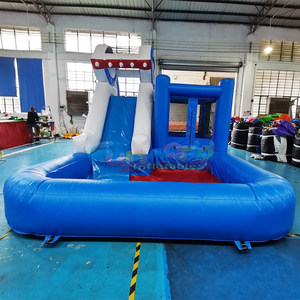 Wet or dry shark combo <b>inflatable</b> commercial bounce <b>house</b> with water slide castillo hinchable de tiburon - Product Image 4