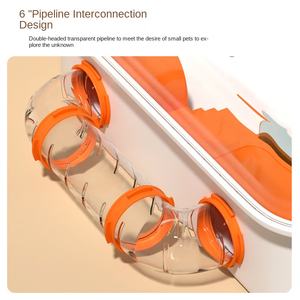 <span class=keywords><strong>Cage</strong></span> à <span class=keywords><strong>hamster</strong></span> de luxe, grande et spacieuse, en plastique écologique, ensemble complet, ours en peluche surdimensionné, villa, combinaison d'accessoires pour petits animaux - Product Image 5