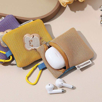 Sac anti-moustiques en maille douce pour l'été, pochette brodée mignonne pour écouteurs, idéal pour les activités de plein air des enfants, découpe et estampage, taille personnalisée