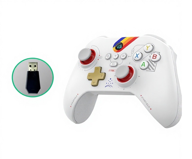 Z03 Joystick Trigger 800Hz Polling Rate 2.4GHz Wireless BT Ergonomic Game Controller for PC