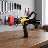 Buse de pulvérisation à jet guidé Volla Machino pour lutte contre l'incendie, débit de 2,5-4 L/s, raccord mâle, pression de 0,60 MPa, portée de 29 m