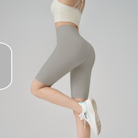 Shorts de sport pour femmes, taille haute 5 pouces, effet ventre plat, rehaussement des fesses, respirant, séchage rapide, ajusté, pour le cyclisme