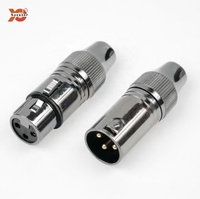 Connecteur XLR 3 broches, prise audio à cinq couleurs, plaqué or haut de gamme, pour microphone, mixeur, amplificateur de puissance, accessoires pour haut-parleurs de scène et KTV