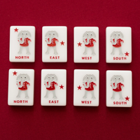 Tuiles de Mahjong de l'Université de l'Alabama, 160 tuiles en acrylique, jeu de Mahjong américain