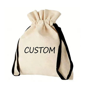 Sacs en coton à cordon de serrage personnalisés avec logo OEM Ujoy, multicolores, écologiques, portables, en toile, pour le rangement, la plage et les voyages - Product Image 1