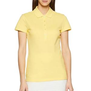 Polo de algodón transpirable de primera calidad para mujer, manga corta, informal, deportivo, para tenis, color amarillo claro. - Product Image 6