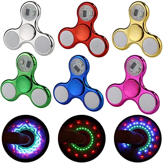 Luminous LED light Fidget Spinner Hand Top Spinners Glow in Dark Light EDC Figet Spiner Batmanman Finger Stress Relief Toys