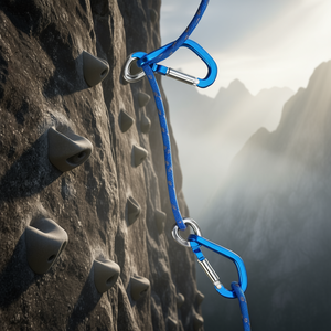 Corde d'escalade dynamique de 10,2 mm, 50 m, avec mousquetons en acier pour la descente en rappel et l'évasion - Product Image 2