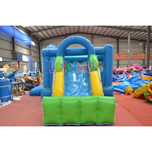 Toddler nhà bị trả lại thương mại màu xanh nhảy lâu đài Inflatable Bouncer trẻ em <span class=keywords><strong>bouncy</strong></span> lâu đài với Slide Combo cho trẻ em - Product Image 5