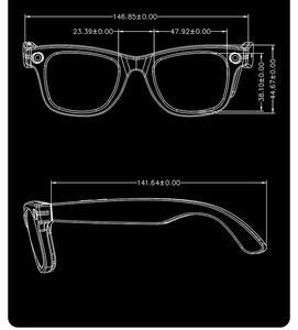 <span class=keywords><strong>Gafas</strong></span> Inteligentes con Cámara <span class=keywords><strong>de</strong></span> 8MP, Traducción por IA, Llamadas <span class=keywords><strong>Bluetooth</strong></span>, Grabación <span class=keywords><strong>de</strong></span> Fotos y Vídeos, Certificación CE/FCC - Product Image 5