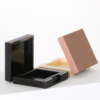 Mini presse sur ongle breloque boîte de rangement vide poudre de voyage solide carrée charlotte tilbury avec plateau en aluminium