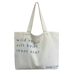 Bolso de compras de lona de uso diario personalizado Popular con bolsillo interior letras impresas de seda para Estilo de vida deportivo - Product Image 4