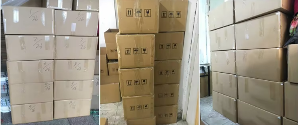 Cartón de papel o bolso de burbuja