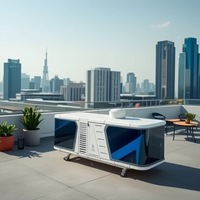 Maison mobile de vacances avec vue sur la mer, B&B, capsule spatiale, camping, salle de pique-nique, camping d'été, climatisation, fabricant de capsules spatiales