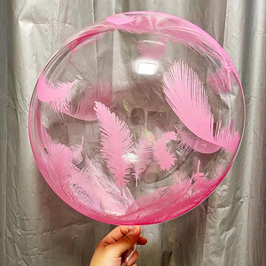 Adesivi per Palloncini Bobo Stampati all'Ingrosso, Palloncini Bobo Trasparenti LED in PVC da 10 Pollici Iridescenti Olografici - Product Image 5