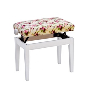 Taburete de <span class=keywords><strong>piano</strong></span> de tela de flor, Banco de <span class=keywords><strong>piano</strong></span> de elevación única, <span class=keywords><strong>silla</strong></span> de <span class=keywords><strong>piano</strong></span> eléctrica de madera maciza de estilo rural, venta al por mayor de fábrica - Product Image 1