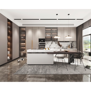 Gabinetes <span class=keywords><strong>de</strong></span> Cocina <span class=keywords><strong>de</strong></span> Diseño Personalizado con Concepto Abierto, Isla Multifuncional e Integración con el Comedor - Product Image 2