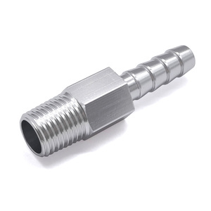 Adaptador de ventilación de tanque de combustible de aluminio 6061 con conexión macho NPT de 1/4" a conexión de manguera de 5/16", para líneas de aire, agua y combustible EVAP - Product Image 1