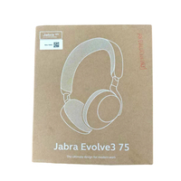 Jabra Evolve3 75 Headphone Dinamis Peredam Kebisingan Real-Time yang Dapat Disesuaikan, Kontrol Sentuh, Suara Berkualitas Studio, Harga Terjangkau