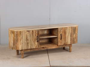Export Quality Solid Wood <b>TV</b> <b>Stand</b> Media Console with Storage Cabinets Display Shelves and Durable Construction for Residential - Product Image 6