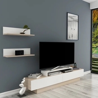 DECOHOME – meuble TV mural combiné, Table à thé, moderne, Simple, télescopique, petite maison, support mural, meubles