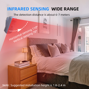 PIR báo động với <span class=keywords><strong>LED</strong></span> Flash chuyển động cảm biến nhạy cảm tự động ánh sáng ban đêm trong nhà cá nhân tấn công báo động Detector - Product Image 6