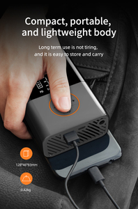 Thông minh Lạm Phát tự động ngắt lốp <span class=keywords><strong>Inflator</strong></span> bơm 12 Volt DC Máy nén khí hai cung cấp điện màn hình lớn hiển thị kép - Product Image 4