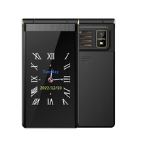 Téléphone portable robuste à clapet GSM 2G pour personnes âgées, double SIM, écran LED, 1800 mAh, antichoc, double écran, clavier russe