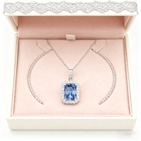 KAAN JEWELRY Modische 925 Silber Blau Anhänger Halskette, als Geschenk und für Festivals verwendet.