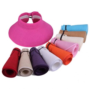 <strong>Womens</strong> <strong>Summer</strong> Sun Beach <strong>Hat</strong> Foldable Roll up Wide Brim Straw Lady Visor <strong>Hats</strong> Cap - Product Image 1
