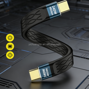 Cable de Datos USB4 Tipo C Portátil de 13 cm con Conectores Dobles Tipo C, Carga Rápida de 60 W, Cobre Puro, PVC, Transmisión de 40 Gbps - Product Image 5