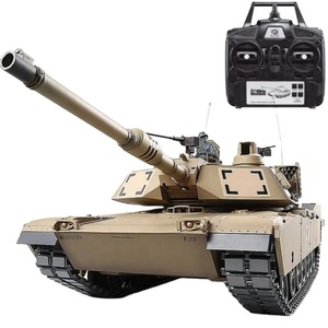 HengLong 3918-1 PRO M1A2 Abrams Char d'assaut RC télécommandé 1/16 avec chenilles métalliques, moteurs d'entraînement, roues d'entraînement, fumée et tir de billes TK 7.0 BB Heng Long - Product Image 1