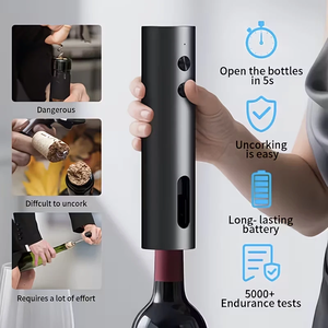 Tire-bouchon électrique à piles, ouvre-bouteille automatique, kit d'ouvre-<span class=keywords><strong>vin</strong></span> rouge électrique, coupe-capsule, accessoires de cuisine professionnels - Product Image 5
