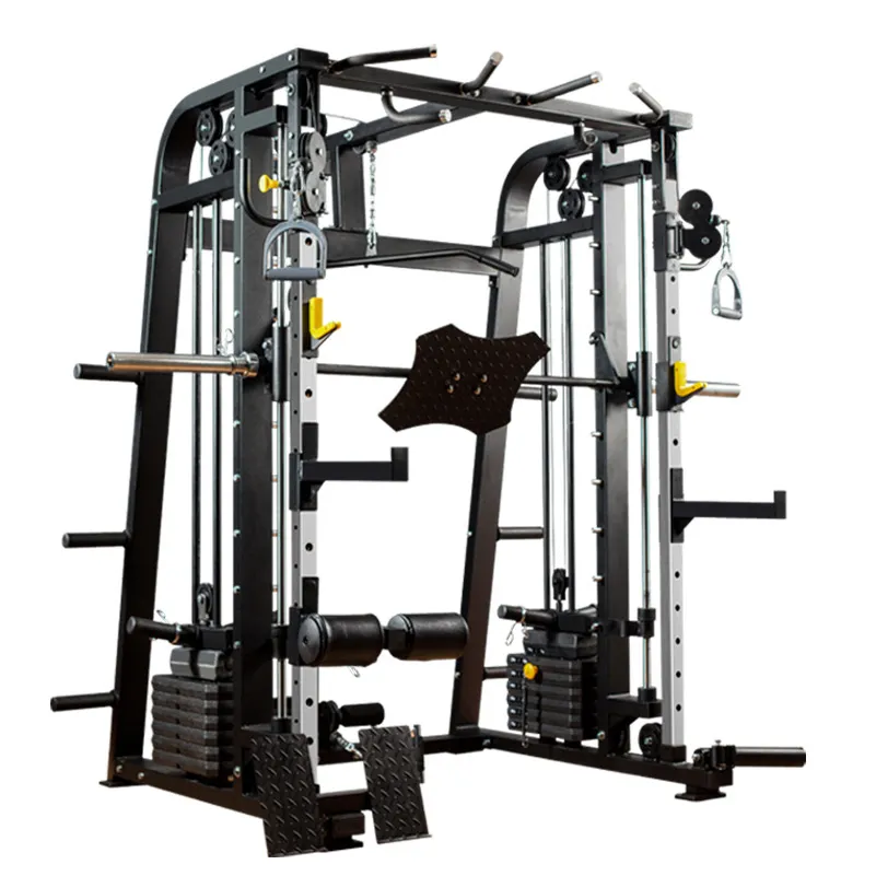 Home Use Gym Equipment All In One Power Cage Cable Crossover Multi Functional Trainer Power Rack Squat Rack Smith Machine