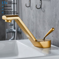 Grifo de Baño Monomando Termostático de Latón Moderno, Montado en el Suelo, con Válvula de Cerámica para Lavabo
