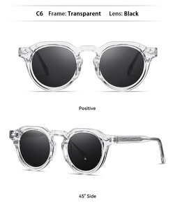Lunettes de soleil personnalisées de haute qualité avec logo, lunettes de soleil rondes de luxe <span class=keywords><strong>Madoka</strong></span> pour hommes et femmes avec protection UV400 - Product Image 6