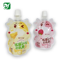 Sacs à bec verseur en plastique d'usine boisson Doypack imprimé pochette d'emballage pour liquide de yaourt en forme personnalisée