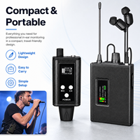 Système de monitoring intra-auriculaire sans fil portable EM-12R professionnel pour scène live, répétitions de groupe, studio à domicile