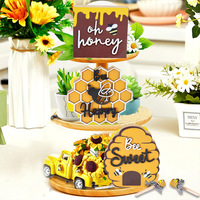 Honey Bee Blocks Beehive Mini Wood Block Signs Décoration