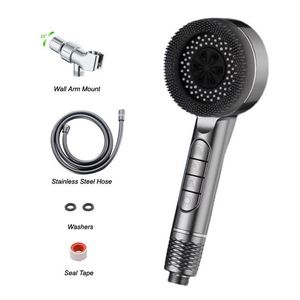 Regalos Promocionales: Cabezal de Ducha de Alta Presión con Botón de Paro, Cepillo de Masaje de Silicona y 4 Modos de Rociado, Accesorios de Baño - Product Image 2