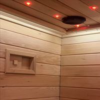 Sauna Interior Eléctrica Moderna de Lujo, Madera de Hemlock, Panel de Control Computarizado, Vapor para 2-6 Personas, 220V, Cabina de Relajación para Villa