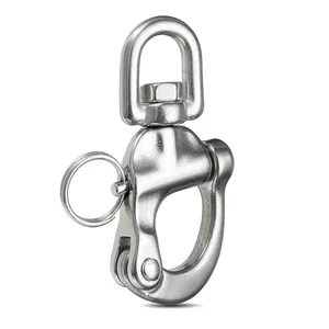 Stainless Steel 316 Marine grade Swivel Snap Shackle 70mm 87mm 128mm AISI316 304 Quick ReleaseEye End Snap Shackle