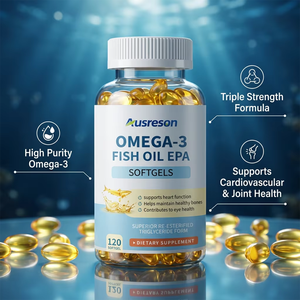 Ausreson OEM 500mg Oméga-3 EPA DHA <span class=keywords><strong>Huile</strong></span> <span class=keywords><strong>de</strong></span> <span class=keywords><strong>Foie</strong></span> <span class=keywords><strong>de</strong></span> <span class=keywords><strong>Morue</strong></span> en <span class=keywords><strong>Gélules</strong></span> Souples Complément Alimentaire 1000mg Oméga 3 <span class=keywords><strong>Huile</strong></span> <span class=keywords><strong>de</strong></span> Poisson en <span class=keywords><strong>Gélules</strong></span> Souples - Product Image 3