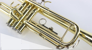 Trompeta de práctica, instrumento de viento de latón lacado, con accesorios, venta al por mayor, precio barato - Product Image 4