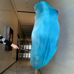 Nuova danza cristiana oggetti di scena di lode di seta bandiera rotonda per il culto della chiesa di Halloween carnevale elegante abbigliamento da ballo - Product Image 1