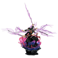 Figurine d'anime One Pieces de 24cm, Roronoa Zoro Gk Trois Têtes et Six Bras Neuf Couteaux Flow Ashura PVC Action Figurine Modèle Jouets