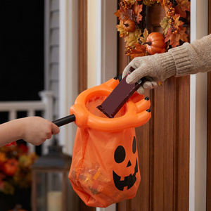 Soporte para Dulces de Halloween con Forma de Calabaza, Fantasma o Mano de Esqueleto, Reutilizable y Portátil, Bolsa de Mano para Caramelos o Bromas para Fiestas - Product Image 5